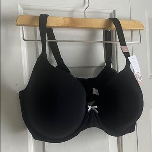Cotton cacique collection lightly lined t shirt bra 40 DDD BLACK